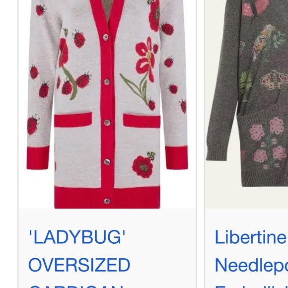 LIBERTINE Ladybug Oversized Cardigan euc - Picture 2 of 11